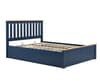 Phoenix Navy Blue Wooden Ottoman Storage Bed Frame Only - 4ft Small Double