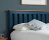 Phoenix Navy Blue Wooden Ottoman Storage Bed Frame Only - 4ft Small Double