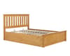 Phoenix Oak Finish Wooden Ottoman Storage Bed Frame - 5ft King Size