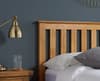Phoenix Oak Finish Wooden Ottoman Storage Bed Frame - 4ft6 Double