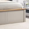 Phoenix Pearl Grey Wooden Ottoman Storage Bed Frame Only - 4ft6 Double