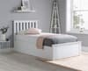 Phoenix White Wooden Ottoman Storage Bed Frame - 4ft Small Double