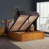 Phoenix Oak Wooden Ottoman Storage Bed