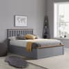 Phoenix Stone Grey Wooden Ottoman Storage Bed Frame Only - 4ft Small Double