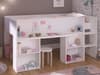 Pirouette White Wooden Storage Midsleeper