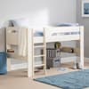 Pluto Stone White Wooden Mid Sleeper