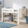 Pluto Stone White Wooden Mid Sleeper