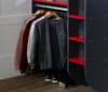 PodBed Grey and Red Gaming High Sleeper - EU Small Double