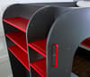 PodBed Grey and Red Gaming High Sleeper