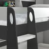 Polaris Grey and White Wooden Storage Bunk Bed