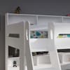 Polaris White Wooden Storage Triple Sleeper Bunk Bed
