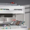Polaris White Wooden Storage Triple Sleeper Bunk Bed