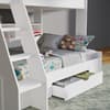 Polaris White Wooden Storage Triple Sleeper Bunk Bed
