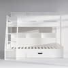 Polaris White Wooden Storage Triple Sleeper Bunk Bed