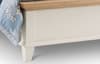 Portland Stone White and Oak Finish Wooden Bed Frame - 4ft6 Double