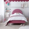 Rainbow Pink Velvet Kids Bed