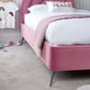 Rainbow Pink Velvet Kids Bed