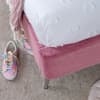 Rainbow Pink Velvet Kids Bed with Ethan Mattress Included