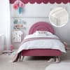Rainbow Pink Velvet Kids Bed with Ethan Mattress Included