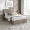 Reid Warm Stone Velvet 4 Drawer Storage Bed Frame - 4ft6 Double
