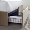Reid Warm Stone Velvet 4 Drawer Storage Bed Frame - 4ft6 Double