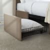 Reid Warm Stone Velvet 4 Drawer Storage Bed Frame - 4ft6 Double