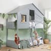 Safari Grey Wooden Bunk Bed Frame - 3FT Single