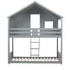 Safari Grey Wooden Bunk Bed Frame - 3FT Single