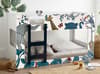 Safari White Graphic Wooden Bunk Bed