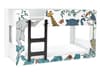 Safari White Graphic Wooden Bunk Bed