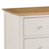 Salerno Ivory and Oak Wooden 4 Drawer Chest