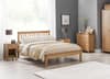 Salerno Oak Finish Wooden Bed Frame - 4ft6 Double