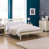 Salerno Ivory and Oak Finish Wooden Bed