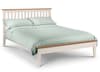 Salerno Ivory and Oak Finish Wooden Bed Frame - 4ft6 Double