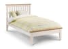 Salerno Ivory and Oak Finish Wooden Bed Frame - 4ft6 Double