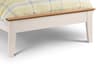 Salerno Ivory and Oak Finish Wooden Bed Frame - 4ft6 Double