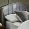 Sandy Grey Velvet Ottoman Storage Bed