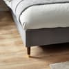 Sandy Grey Velvet Ottoman Storage Bed