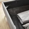 Sandy Grey Velvet Ottoman Storage Bed