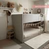 Saturn Oatmeal Fabric Bunk Bed