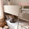 Saturn Oatmeal Fabric Bunk Bed
