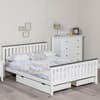 Shanghai White and Grey Wooden Bed