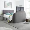 Sherlock Light Grey Velvet Ottoman Electric Media TV Bed