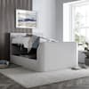 Sherlock Natural Fabric Ottoman Electric Media TV Bed