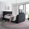 Sherlock Grey Velvet Ottoman Electric TV Bed