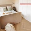 Sherlock Warm Stone Velvet Ottoman Electric Media TV Bed