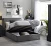 Shoreditch Grey Velvet Ottoman Storage Bed Frame - 5ft King Size