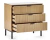 Sia Oak 3 Drawer Wooden Chest