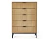 Sia Oak 5 Drawer Wooden Chest