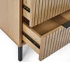Sia Oak 2 Drawer Bedside Table